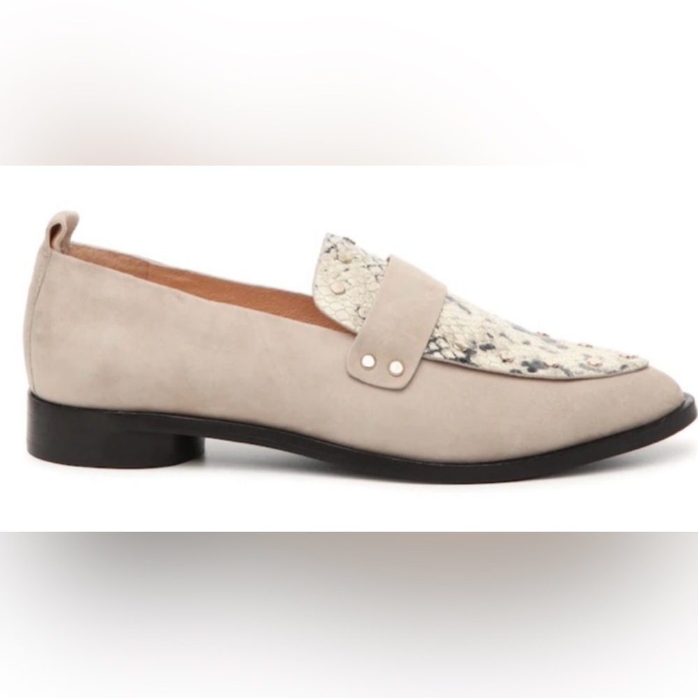 Joie Women’s Taron Tan Suede and Snake Print Combo Loafer Size 8.5 / 38.5 - Picture 4 of 14